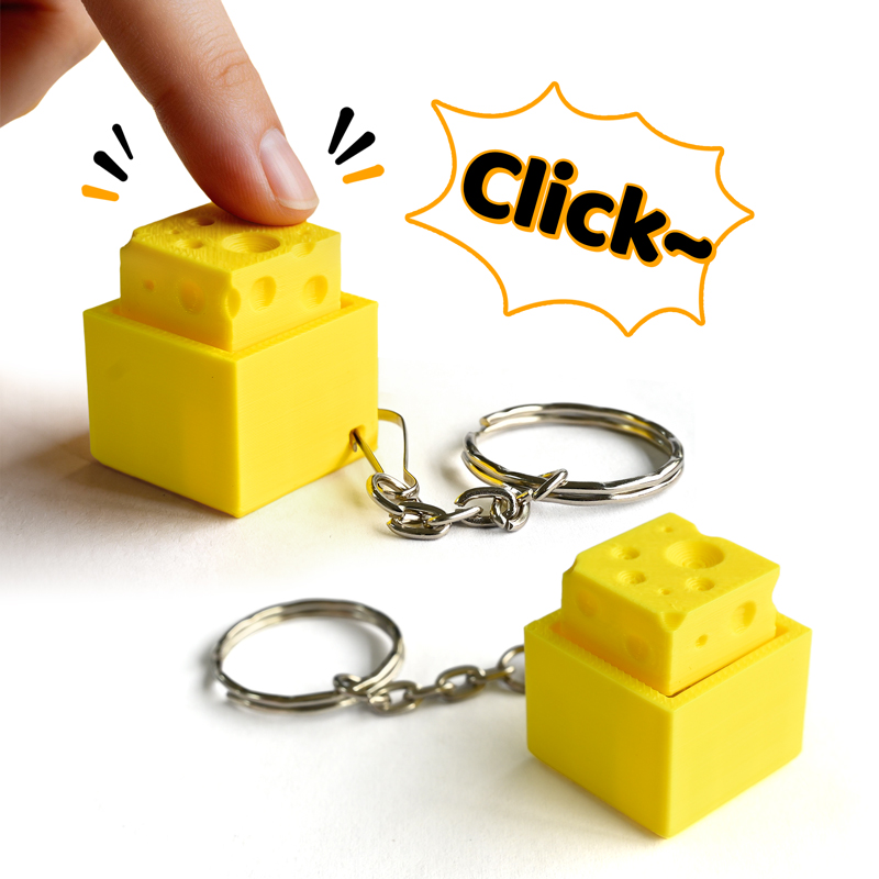 Kids Toys Return Gift - 3D Printed Cheesy Key Fidget Clicker