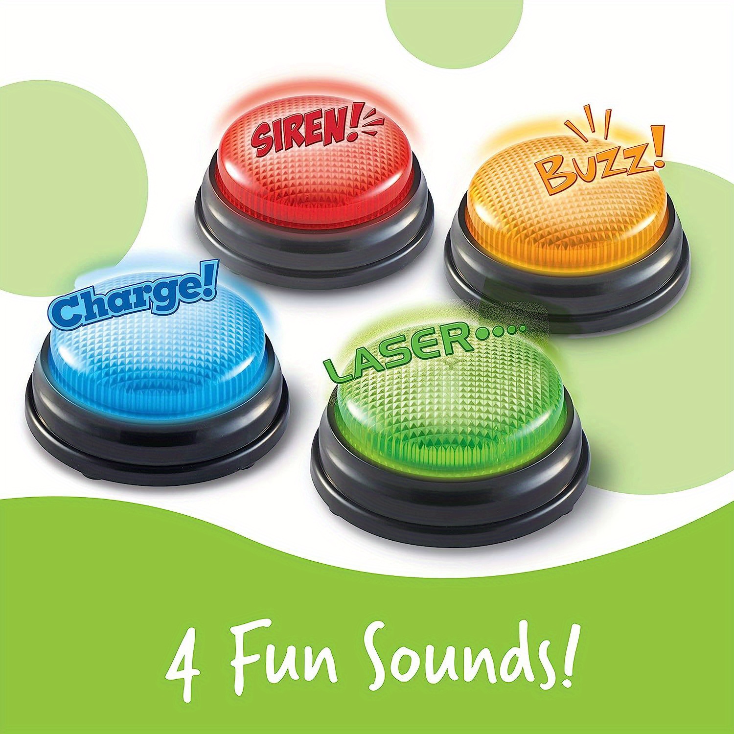 Kids Toys Return Gift - 4pcs Lights and Sounds Buzzers Toy,
