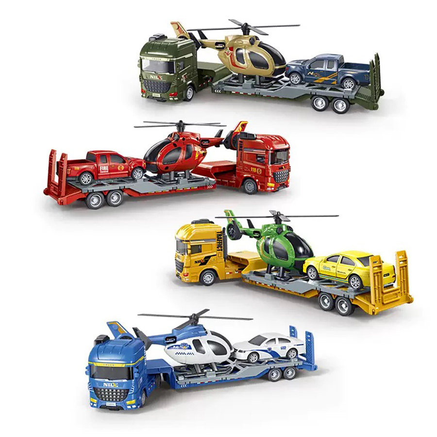 Kids Toys 3 Year Old - 1pcs- Mini Inertia semi-trailerTrailer Truck Toy,