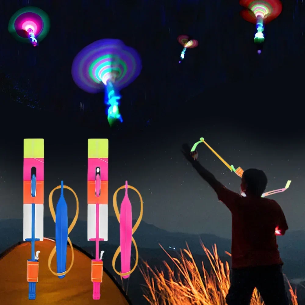 Kids Toys 10 Year Old - 5/10/20pcs Led Light Arrow Helicopter Slingshot