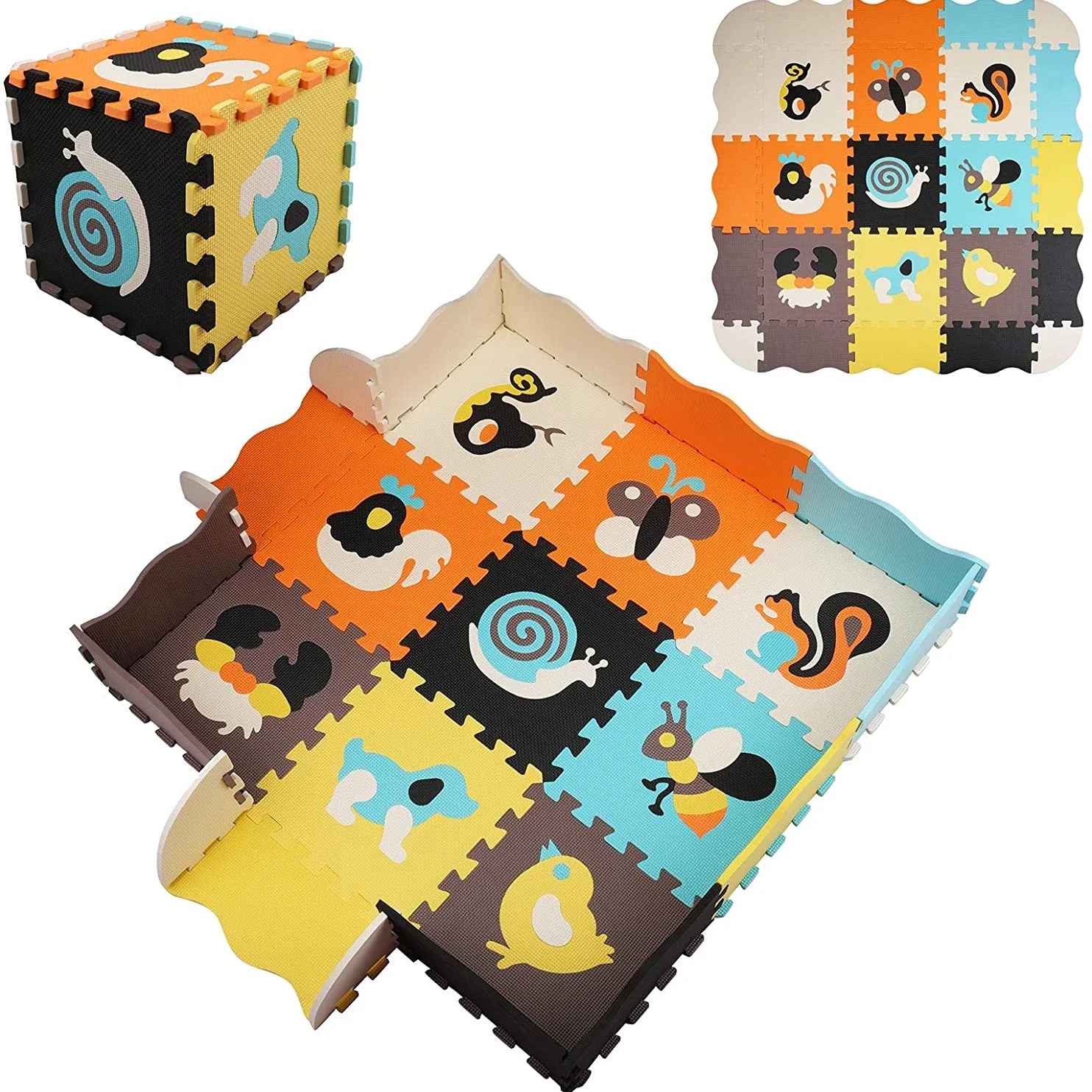 Kids Yoga Toys - Animal Pattern Baby Play Mat Puzzle