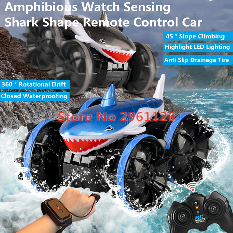 Kids Toys 3 Year Old - Amphibious Watch Sensing Shark Shape Remote
