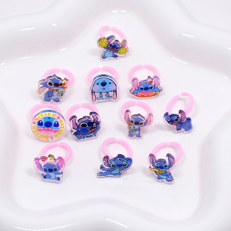 Stitch Acrylic Ring 10/20pcs K - đánh giá và giá Kids Toys Movie