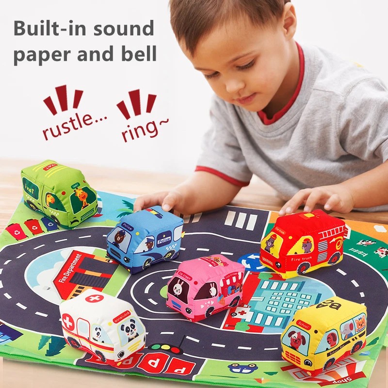 Soft Car Toy Set with Play Mat - đánh giá và giá Kids Toys 3 Year Old