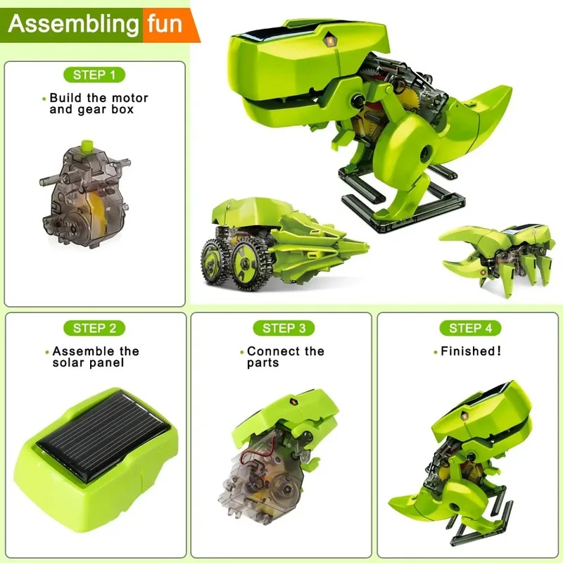 3-in-1 Solar Robot Kit, Dinosa - đánh giá và giá Kids Toys 10 Year Old