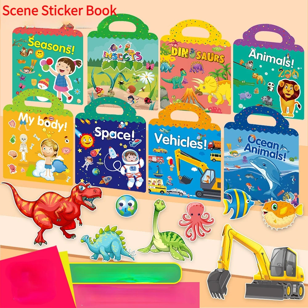 Kids Reusable Sticker Book Mul - đánh giá và giá Kids Toys 10 Year Old