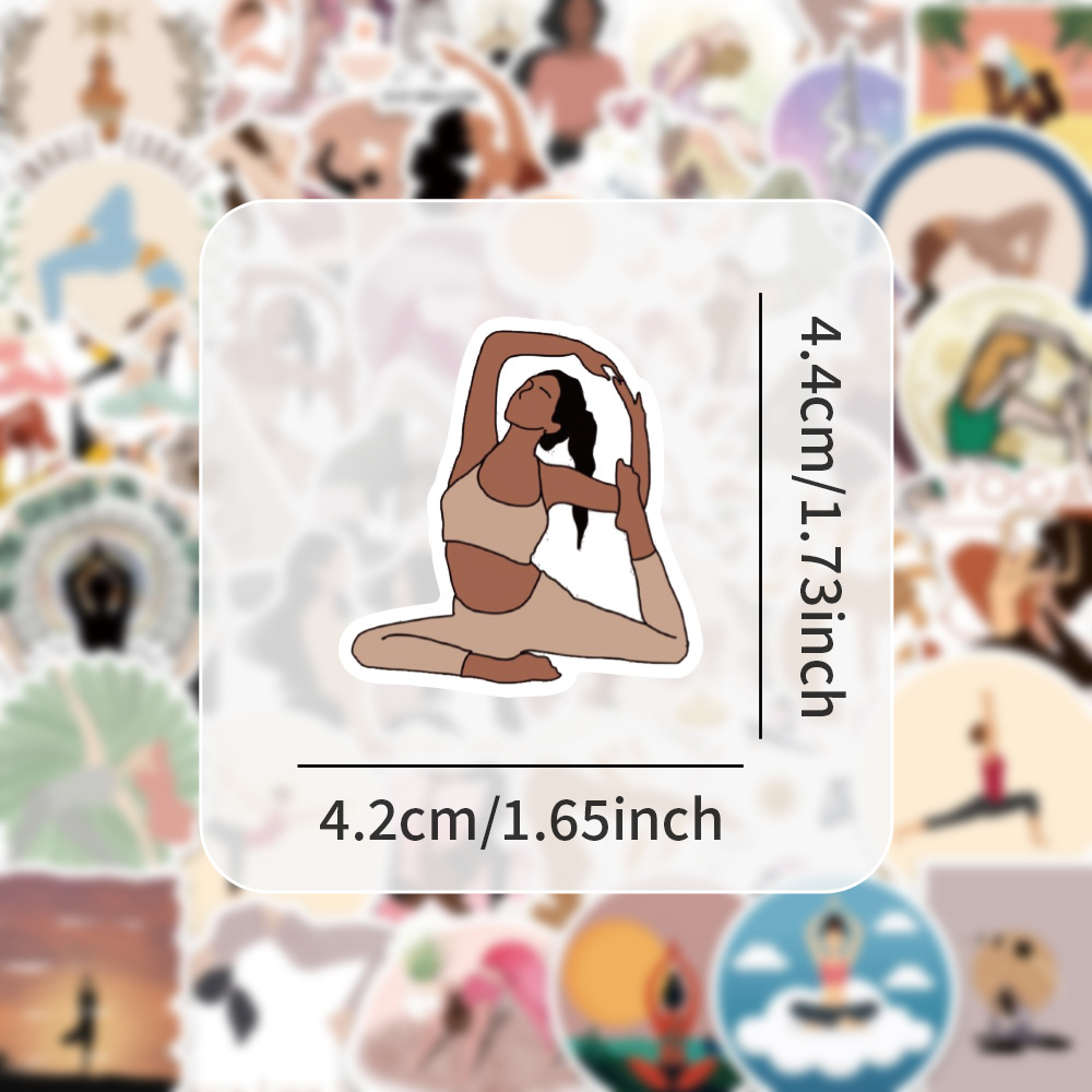 60PCS Aesthetic Yoga Stickers  - đánh giá và giá Kids Yoga Toys