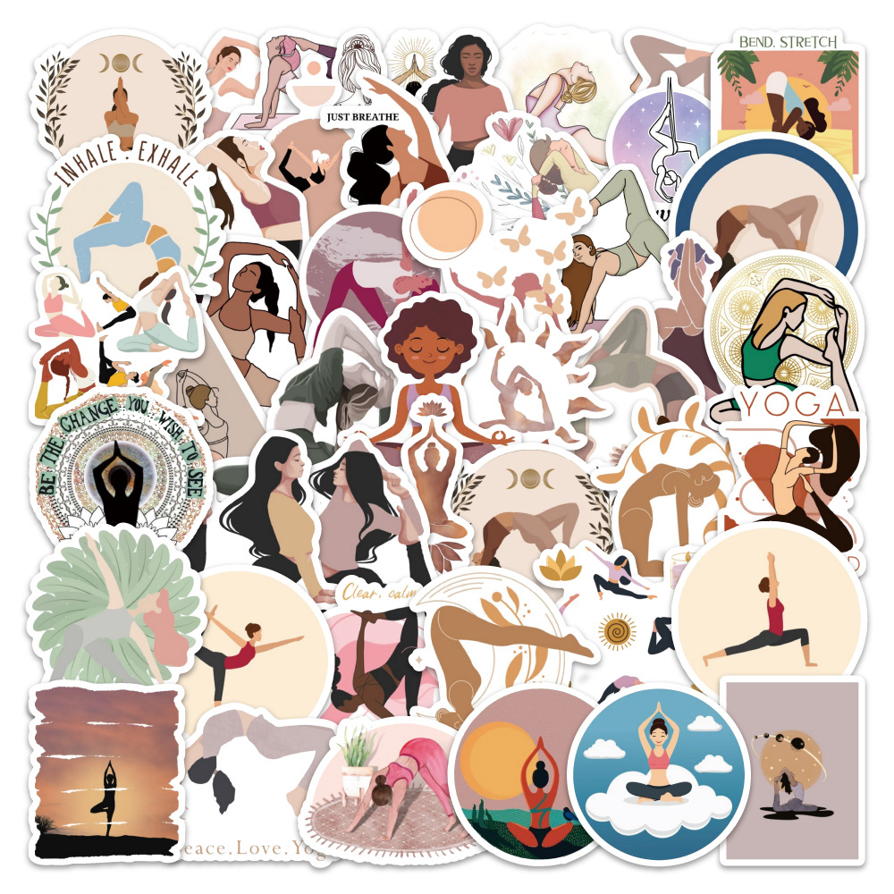 60PCS Aesthetic Yoga Stickers  - đánh giá và giá Kids Yoga Toys